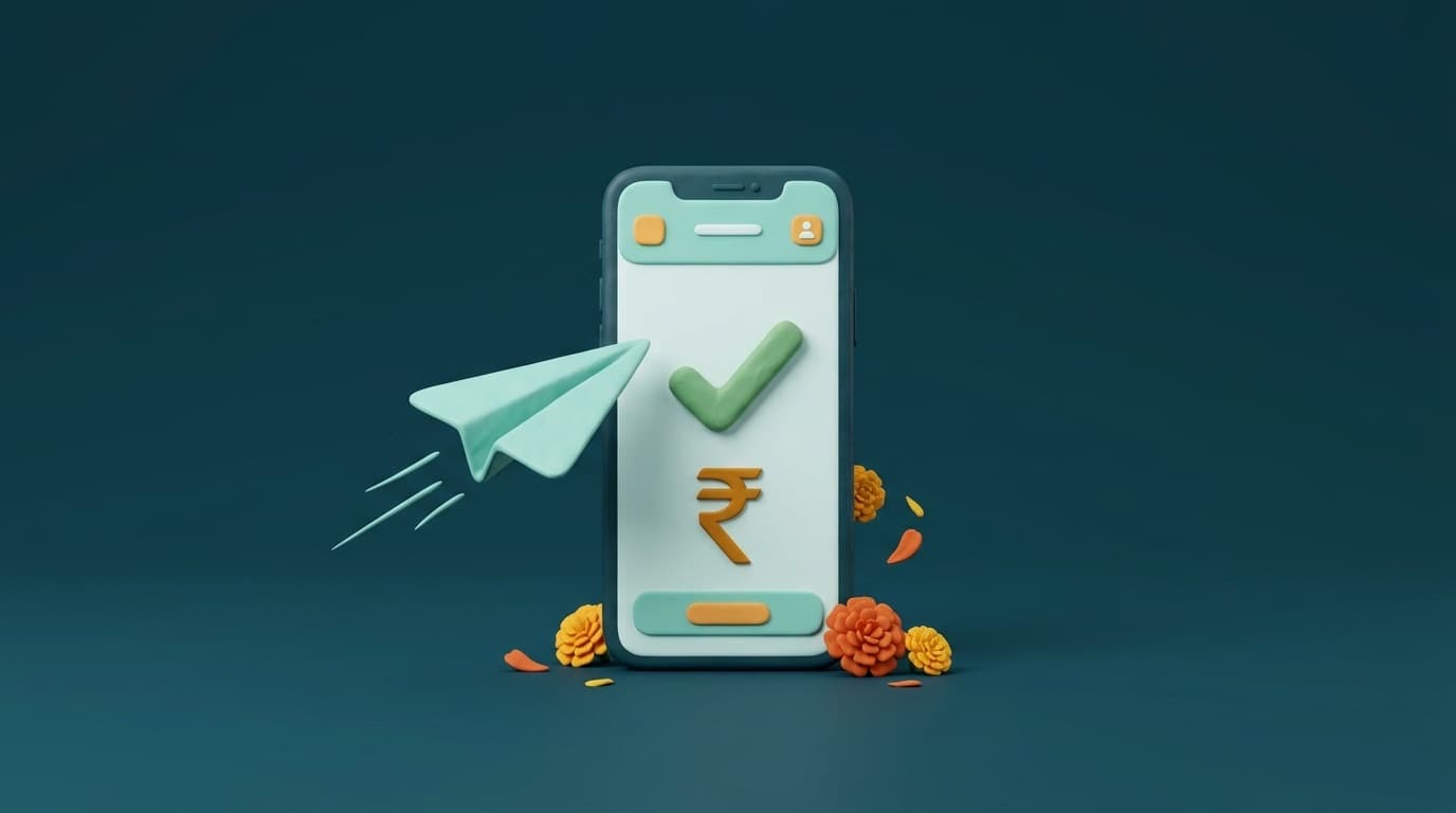 A smartphone showing a UPI payment arriving in India